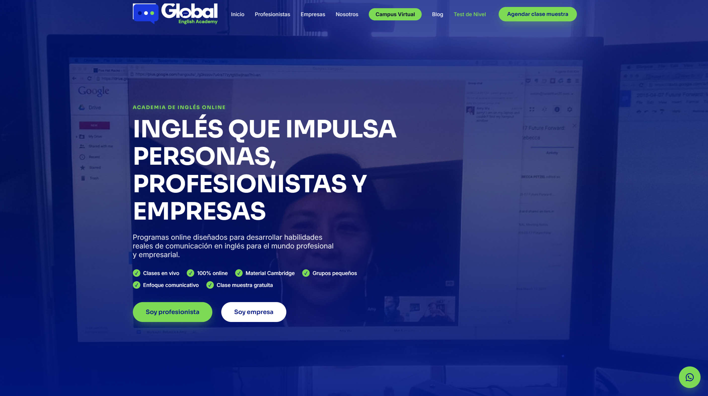 Sitio web de Global English Academy