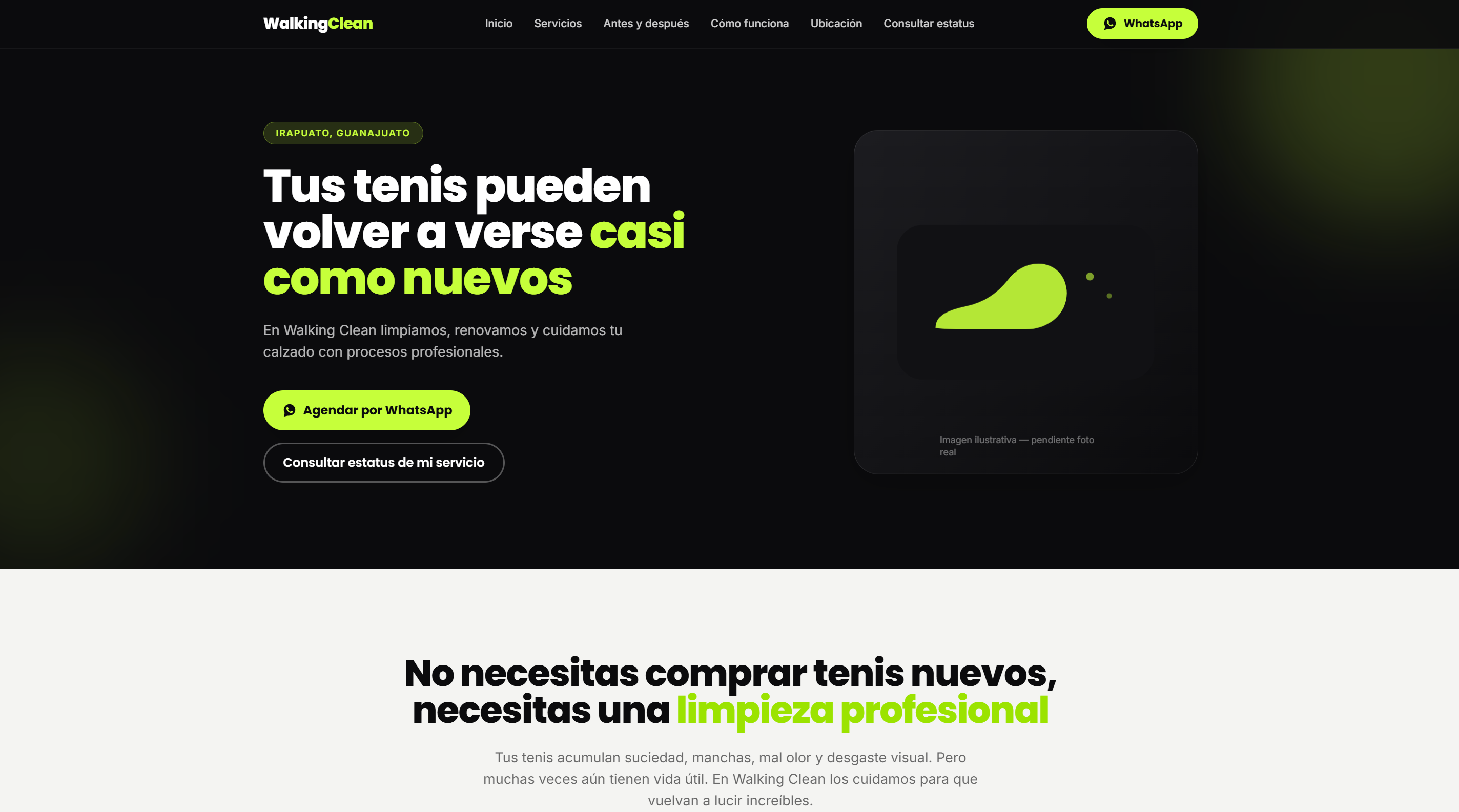 Vista previa de sitio web para servicios de limpieza